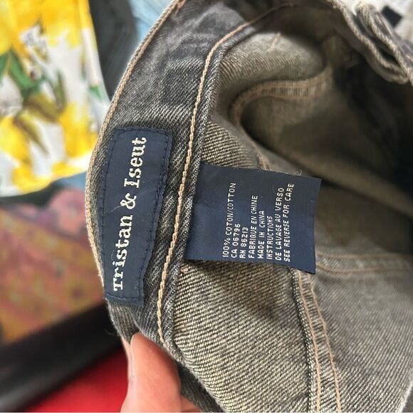 Tristan & Iseut Embroidered A-Line Denim Skirt 29" M - Picture 12 of 16